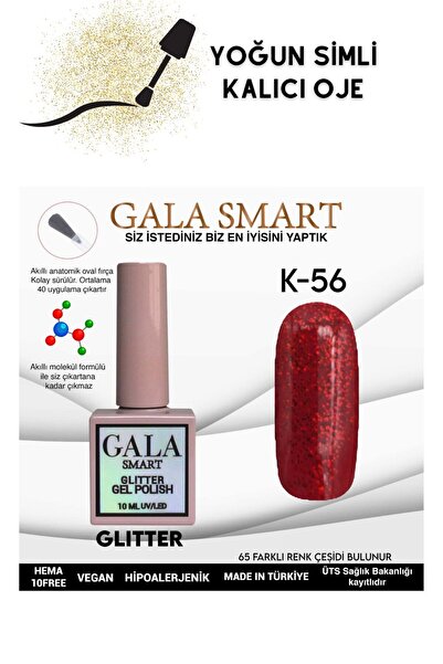 gala smart YOĞUN SİMLİ GLITTER KALICI OJE