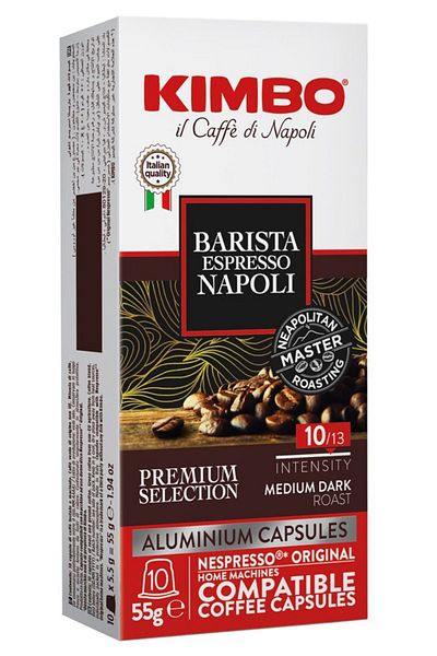 Kimbo Barista Espresso Napoli Nespresso Compatible Capsule Coffee (Aluminum) (10 in Box)