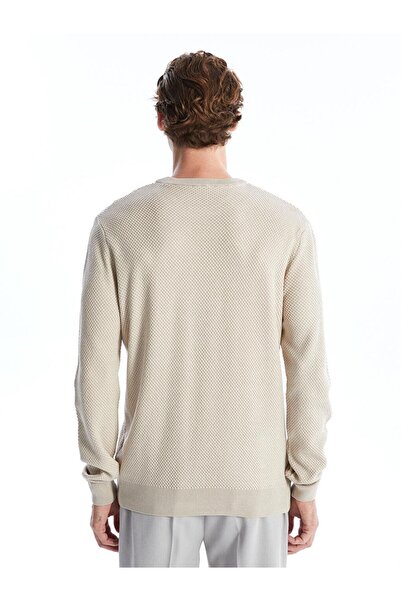 LC Waikiki Ανδρικό πλεκτό πουλόβερ με μακρυμάνικο λαιμόκοψη