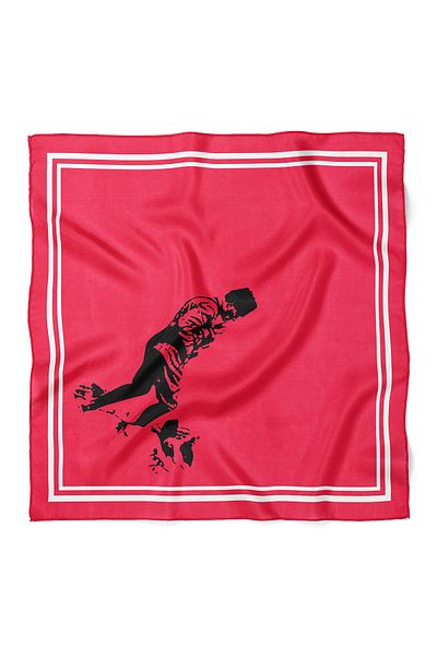 nehir eşarp Ataturk Print Pattern Bandana Scarf 50 X 50 cm