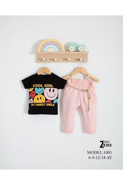 Kids Kingdom Cotton Colorful Printed 2-Piece Baby Girl Set