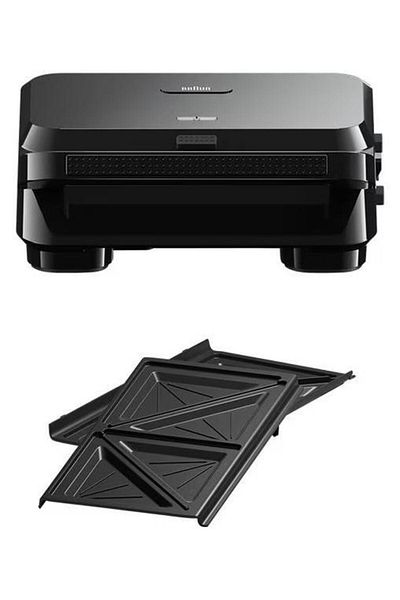 Braun Sandwich Maker Braun Snack Maker 5 SM5000, 800 W, Placi antiaderente detasabile (Negru)