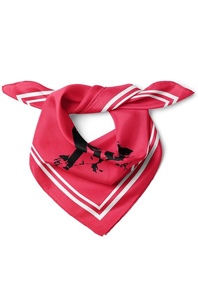nehir eşarp Ataturk Print Pattern Bandana Scarf 50 X 50 cm