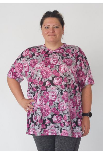 rood Μπλουζάκι Unisex Plus Size V-Neck