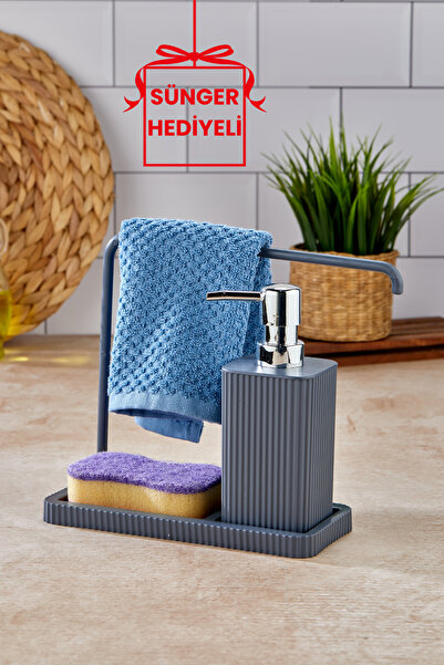 Homie ESTE- Askılı Mutfak Sıvı Sabunluk - Mutfak Bezi Askılı, Sünger Hazneli ...