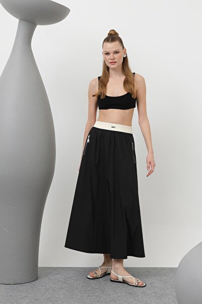 Soul Жіноча спідниця з вишитим візерунком - 32148ETK - Чорна