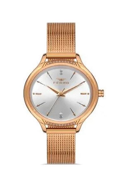 Tesbihane Ferro Rose Color Wicker Cord Women's Wristwatch Th-fl21260c-c