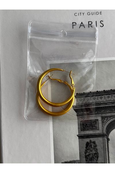 shop Matte Gold Hoop Earrings