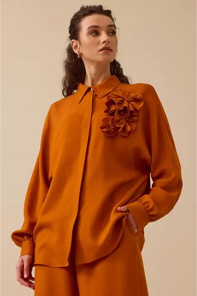 SEÇİL Orange Ak Stopped Tunic Women &Apos; S with Accessories Details