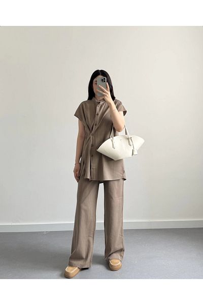 My Blog Mink 100% Cotton Low Sleeve Shirt Set - 8613