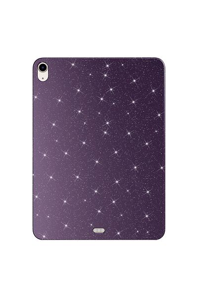 Technorion iPad Air 10.9 2020 (4 Generation) Silvery Glossy Look Arth Tablet Koton Case - Deep Purple