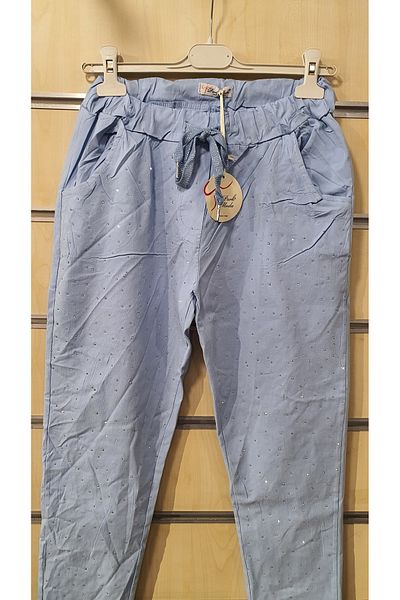 Park Moda Pantaloni italieni cu model simplu Stone