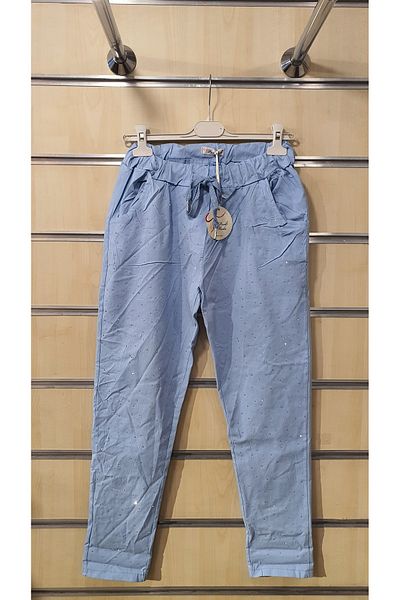 Park Moda Pantaloni italieni cu model simplu Stone