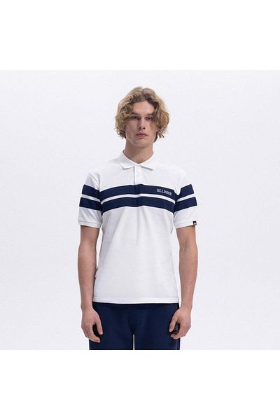 Ellesse Em396-Of Polo Collar Men's T-Shirt - Off White