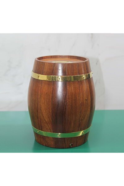 Livava بنك بيجي برميل خشبي، نحاس مفصل، مقاس 18x13