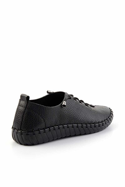 Bambi Black Genuine Leather Women's Casual Shoes K01467012203