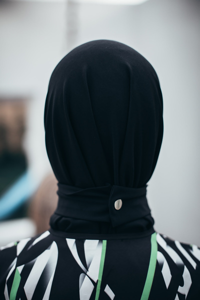 MASSMİZO Μαύρο Γυναικείο Πλήρως Καλυμμένο Εξωτερικό Καπέλο Hijab