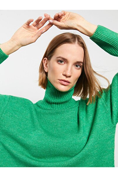 LC Waikiki Basic Turtleneck Plain Long Sleeve Women's Knitwear Sweater