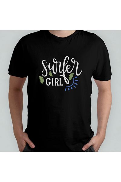 Pixxa Surfing Enthusiast - Surfer - Holiday Unisex 100% Cotton Crew Neck T-Shirt Μοντέλο 1