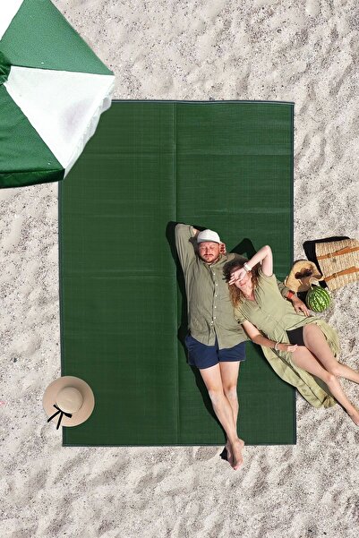 SİMEREV HALI HOME CONSEPT Plastik Halı Katlanabilir Çift Taraflı Plaj Kamp Piknik Balkon Hasır Mat Savan Karavan Halısı Kilim