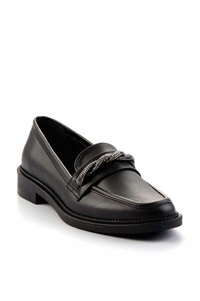 Bambi Siyah   Kadın Loafer Ayakkabı K01474000809
