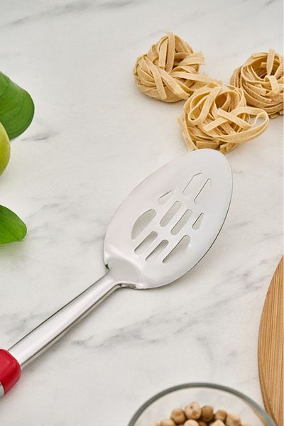 Karaca Mastermaid Slotted Serving Spoon Red