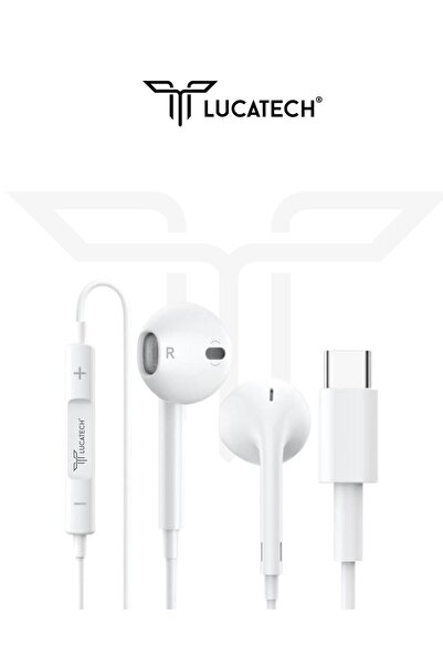 Lucatech iPhone 15 Pro / 15 Pro Max / 16 Pro / 16 Pro Max uyumlu Type-C Kablolu Kulak İçi Kulaklık