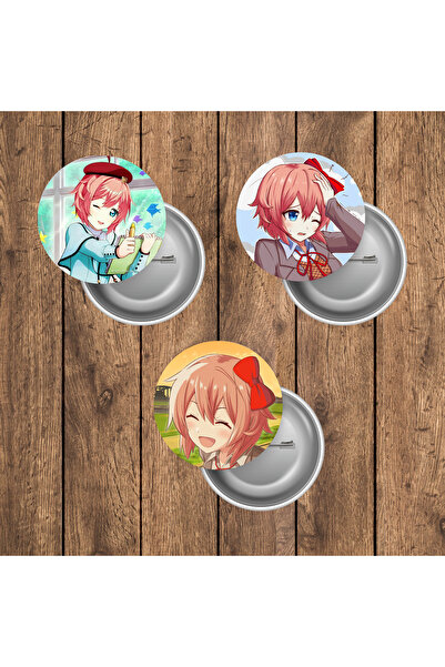 mertfigur Doki Doki Literature Club DDLC Buton Rozet Seti (44mm)