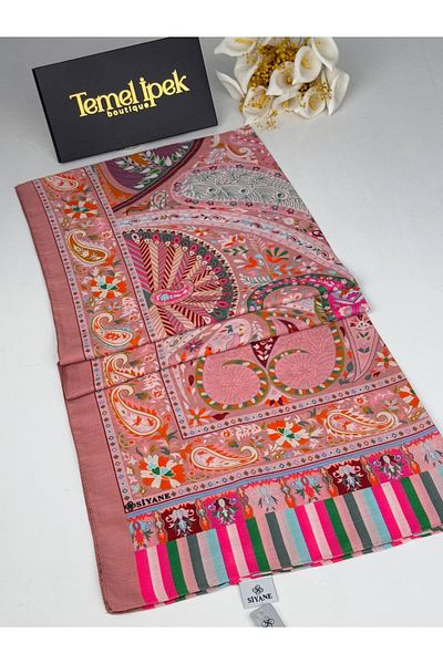 Siyane Patterned Cotton Fabric Shawl 75X190 cm