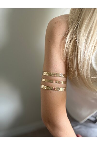 Rossetto Atelier Gold 3 Layer Line Pazu Bracelet Arm Cuff