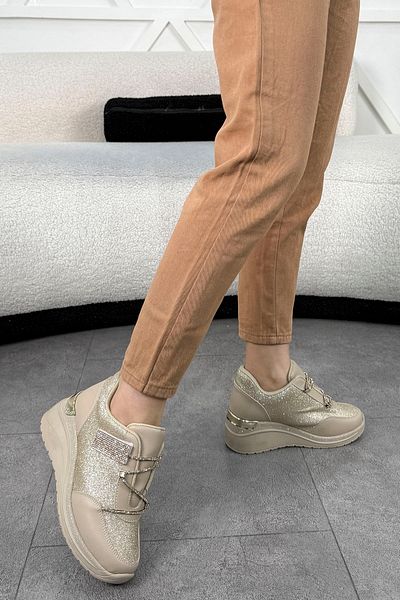 Mamito Ayakkabı MDL 919 Pantofi sport cu talpă înaltă cu șireturi