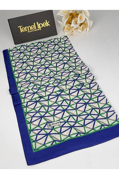 Siyane Σάλι από βαμβακερό ύφασμα με σχέδιο 75x190 cm