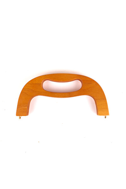 Prestij Boncuk Μαγνητική Ξύλινη Τσάντα Bursu C Μοντέλο 25 cm Καφέ