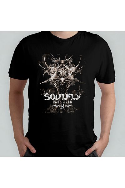 Pixxa Unisex 100% βαμβακερό μεταλλικό μπλουζάκι Soulfly Model 1