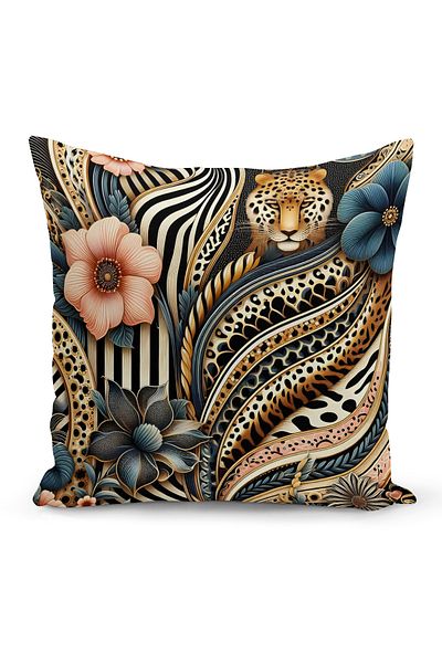 Bertille Home Класическа двустранна калъфка за възглавница с дигитален печат от серията Leopard (леопард)