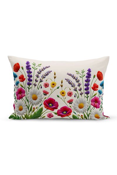 Bertille Home Flower Spring Series Κάλυμμα μαξιλαριού με ψηφιακή εκτύπωση διπλής όψης (Άνοιξη)