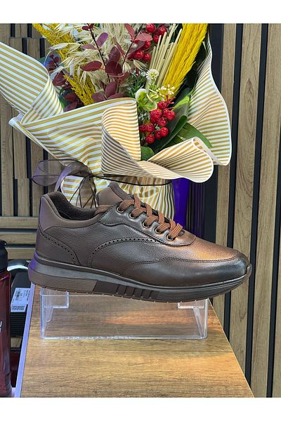 Anora Pantofi sport casual din piele pentru bărbați, cu șireturi, cu talpă din polietilenă