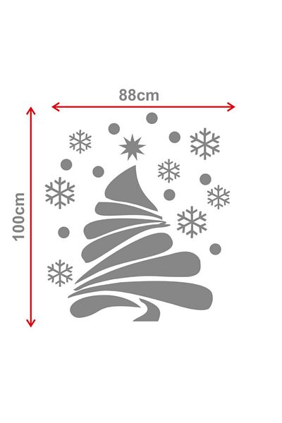 New Jargon Αυτοκόλλητο Starry Christmas Tree Decal Διακοσμητικό 88x100cm - Πράσινο