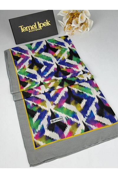 Siyane Σάλι από βαμβακερό ύφασμα με σχέδιο 75x190 cm