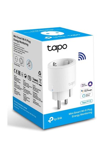 TP-LINK Priza inteligenta TP-Link Mini Tapo P115, Wi-Fi, monitorizare consum energie, control vocal, 16A
