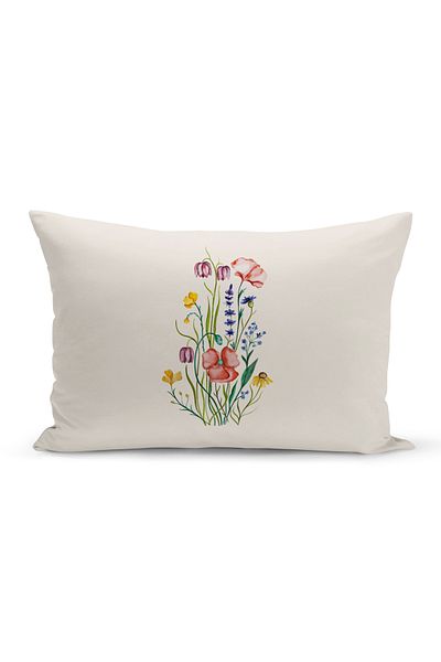 Bertille Home Flower Spring Series Κάλυμμα μαξιλαριού με ψηφιακή εκτύπωση διπλής όψης (Άνοιξη)