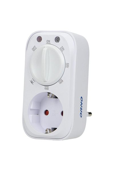Orno Mechanical programmable socket ORNO OR-PRE-445GS, Schuko, 3680 W, 16A, IP20, twilight sensor