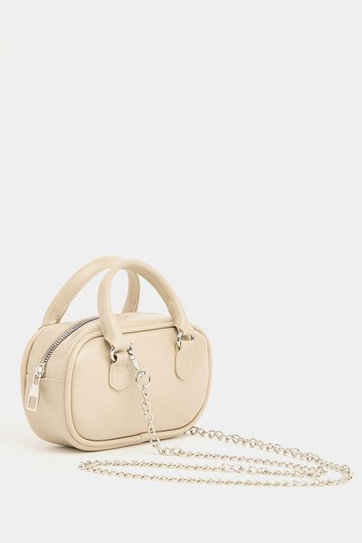 Madamra Cremefarbene Mini-Retro-Tasche mit Kreuzriemen für Damen