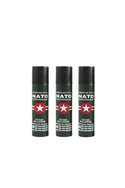 Depox Sada 3 paralyzujících sprejů, NATO Defence, tryskový pohon, 60 ml, zelené