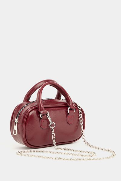 Madamra Claret Red Women's Mini Cross Strap Retro Bag