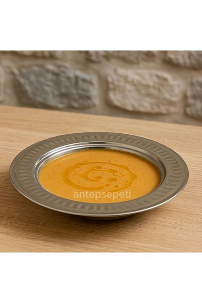 ANTEPSEPETİ Copper Silver Plated Soup Plate