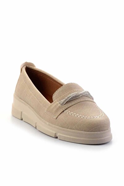 Bambi Vizon  Kadın Loafer Ayakkabı K01621060509