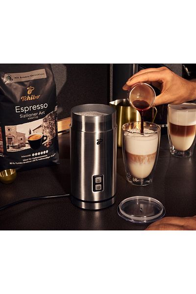 Tchibo Electric Milk Frother, Stainless Steel