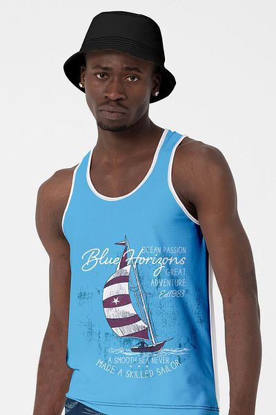 Miami Beach Digital Printed Men's Athlete