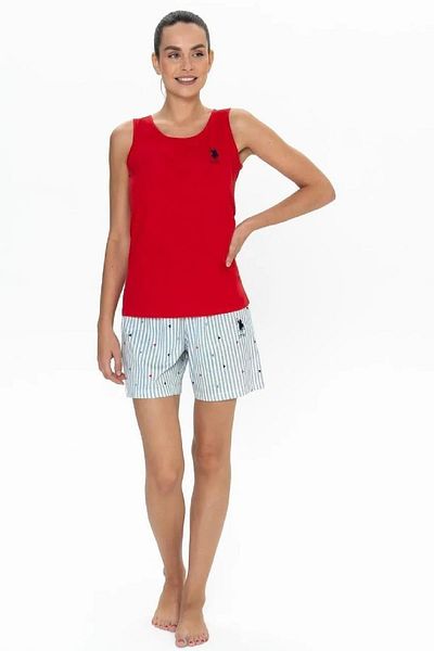 U.S. Polo Assn. U.S. Polo Assn. 20061 Striped Heart Thick Strap Sports Shorts Set